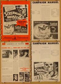 h522 SCREAMING SKULL/TERROR FROM THE YEAR 5,000 movie pressbook '58