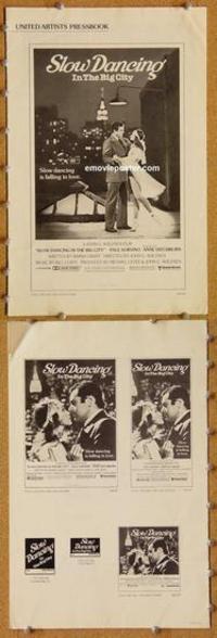 h530 SLOW DANCING IN THE BIG CITY movie pressbook '78 Sorvino