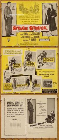 h537 STAGE STRUCK movie pressbook '58 Henry Fonda, Strasberg