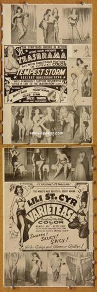 h541 TEASERAMA/VARIETEASE movie pressbook '55 sexy exotic burlesque girls!