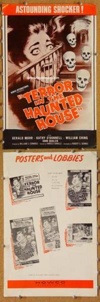h543 TERROR IN THE HAUNTED HOUSE movie pressbook '58 psycho horror!