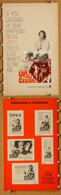 h555 UP IN THE CELLAR movie pressbook '70 AIP, Joan Collins