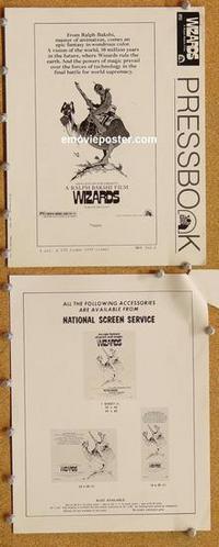 h566 WIZARDS movie pressbook '77 Ralph Bakshi fantasy cartoon!