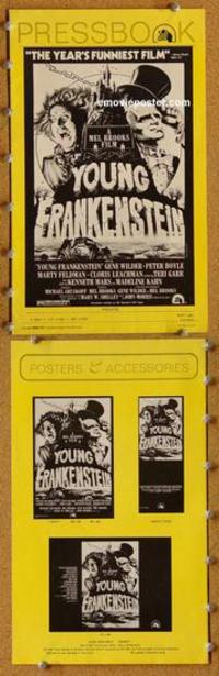 h568 YOUNG FRANKENSTEIN movie pressbook '74 Mel Brooks, Gene Wilder