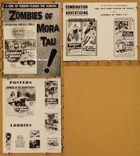 h571 ZOMBIES OF MORA TAU movie pressbook '57 undead voodoo!