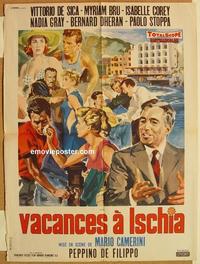 h231 HOLIDAY ISLAND French 23x31 movie poster '57 Vittorio De Sica