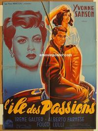 h239 MENZOGNA French 23x31 movie poster '52 Yvonne Sanson, Galter