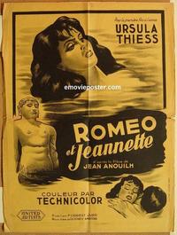 h241 MONSOON French 24x32 movie poster '52 Ursula Thiess