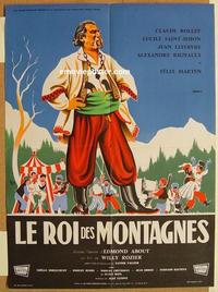 h236 LE ROI DES MONTAGNES French 23x31 movie poster '62 Claude Rollet