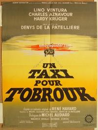 h248 TAXI FOR TOBRUK French 23x31 movie poster '65 Lino Ventura, WWII