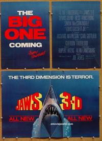 h024 JAWS 3-D special movie popup promo '83 shark horror!