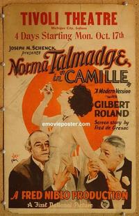 h110 CAMILLE window card movie poster '27 Norma Talmadge, cool image!