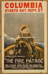 h131 FIRE PATROL window card movie poster '24 Anna Q. Nilsson, Madge Bellamy