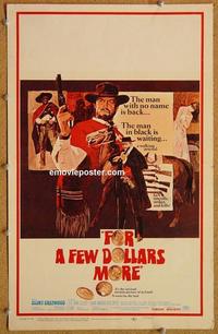 h136 FOR A FEW DOLLARS MORE window card movie poster '67 Clint Eastwood