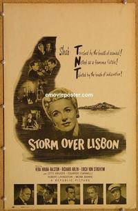 h200 STORM OVER LISBON window card movie poster '44 Erich von Stroheim