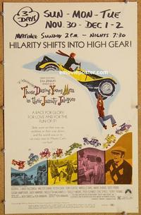 h210 THOSE DARING YOUNG MEN IN THEIR JAUNTY JALOPIES window card movie poster '69