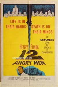 k003 12 ANGRY MEN one-sheet movie poster '57 Fonda, Cobb, Sidney Lumet
