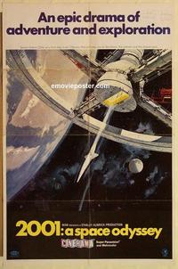 k011 2001 A SPACE ODYSSEY one-sheet movie poster '68 Kubrick, Cinerama!