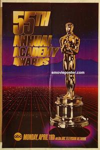 k019 55TH ANNUAL ACADEMY AWARDS one-sheet movie poster '83 Oscar image!
