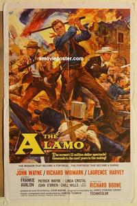 k029 ALAMO one-sheet movie poster '60 John Wayne, Richard Widmark