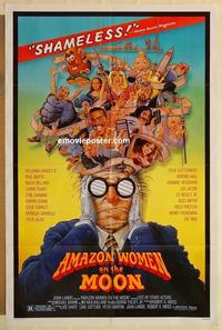 k040 AMAZON WOMEN ON THE MOON one-sheet movie poster '87 William Stout art!