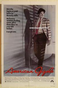 k041 AMERICAN GIGOLO one-sheet movie poster '80 Gere as male prostitute!
