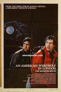 k043 AMERICAN WEREWOLF IN LONDON one-sheet movie poster '81 John Landis