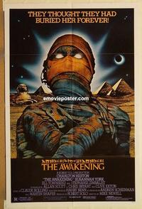 k062 AWAKENING one-sheet movie poster '80 Charlton Heston, Egypt!