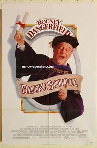 k066 BACK TO SCHOOL one-sheet movie poster '86 Dangerfield, Downey Jr.