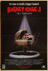 k076 BASKET CASE 3 video one-sheet movie poster '92 horror comedy!