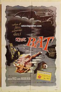 k077 BAT one-sheet movie poster R80s Vincent Price, Moorehead