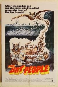 k078 BAT PEOPLE one-sheet movie poster '74 AIP cool horror image!