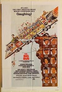 k108 BIG BUS one-sheet movie poster '76 Channing, Jack Davis artwork!