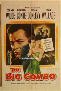 k109 BIG COMBO one-sheet movie poster '55 Cornel Wilde, classic film noir!