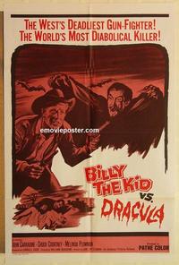 k120 BILLY THE KID VS DRACULA one-sheet movie poster '65 John Carradine
