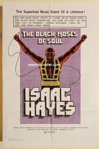 k124 BLACK MOSES OF SOUL one-sheet movie poster '73 Isaac Hayes