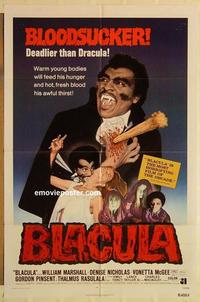 k129 BLACULA one-sheet movie poster '72 blaxploitation vampire classic!