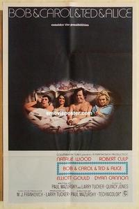 k142 BOB & CAROL & TED & ALICE int'l one-sheet movie poster '69 Wood, Gould