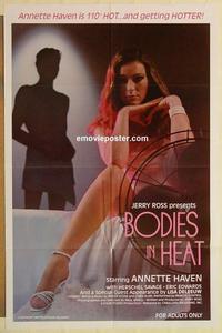 k143 BODIES IN HEAT one-sheet movie poster '83 HOT Annette Haven!