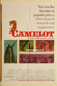 k177 CAMELOT one-sheet movie poster '68 Richard Harris, Vanessa Redgrave