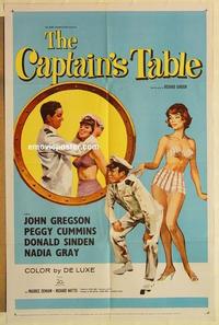 k186 CAPTAIN'S TABLE one-sheet movie poster '60 Gregson, Peggy Cummins