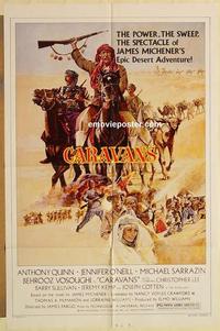 k187 CARAVANS style B one-sheet movie poster '78 Anthony Quinn, O'Neill