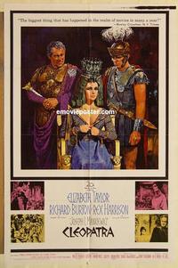 k213 CLEOPATRA one-sheet movie poster '64 Elizabeth Taylor, Burton
