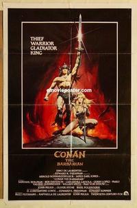 k228 CONAN THE BARBARIAN int'l one-sheet movie poster '82 Schwarzenegger