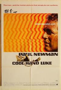 k233 COOL HAND LUKE one-sheet movie poster '67 Paul Newman classic!