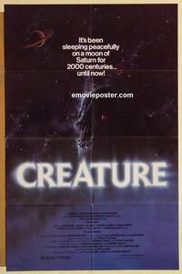 k241 CREATURE one-sheet movie poster '85 cool horror/sci-fi image!
