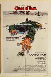 k246 CROSS OF IRON one-sheet movie poster '77 Sam Peckinpah, Tanenbaum art!