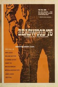 k263 DEADWOOD '76 one-sheet movie poster '65 Arch Hall Jr, western!