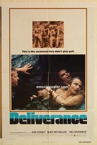 k265 DELIVERANCE one-sheet movie poster '72 Jon Voight, Burt Reynolds