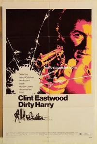 k284 DIRTY HARRY one-sheet movie poster '71 Clint Eastwood classic!